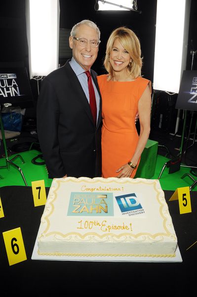 Paula Zahn and Investigation Discovery general manager Henry Schleiff mark the 100th episode of "On The Case With Paula Zahn".