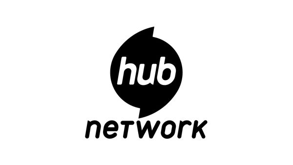 The Hub Network Black and White Logo
