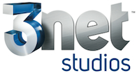 3net Studios Logo - White